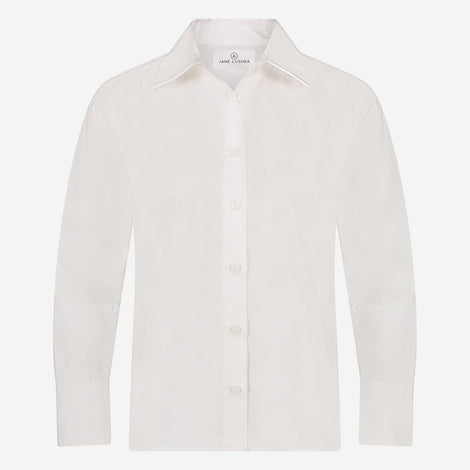 Iva cotton poplin blouse | White