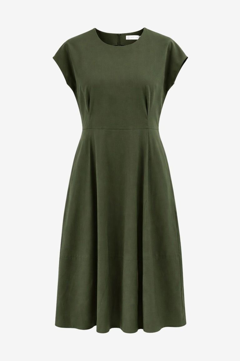 Melva dress technical jersey | Army