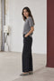 Moon plain knit top | Grey Melange