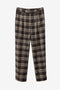 Nicola check viscose pants | Brown