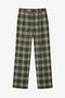 Nicola check viscose pants | Green