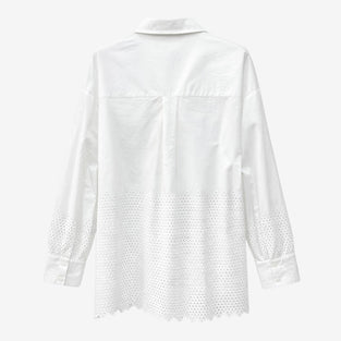 Noa embroidered cotton blouse | White