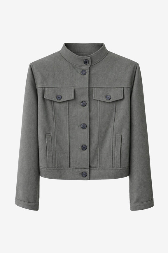 Ophelia viscose blend short jacket | Melange