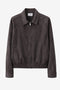 Pia suede effect bomber jacket | Dark Brown