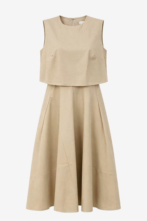 Poplin mid dress 36924 | Sabbia