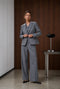 Eleni viscose basic blazer | Grey