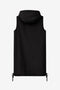 Ronchi long hoodie vest | Nero