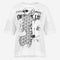 T-shirt oversize print mix cotton | White