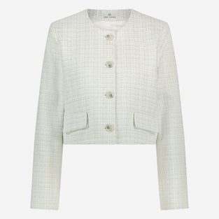 Joke textured metallic blazer | White silver