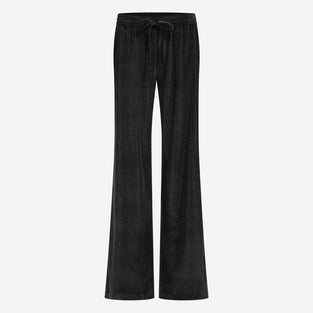 Simone velvet pants | Black shiny