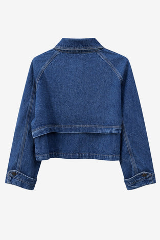 Sassy denim parcka jacket | Night Blue