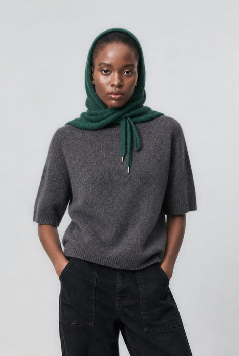 Alpaca knitted top WP01 | Dark Brown