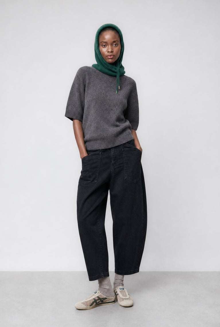 Alpaca knitted top WP01 | Dark Brown