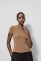 Rina rib knit top | Camel