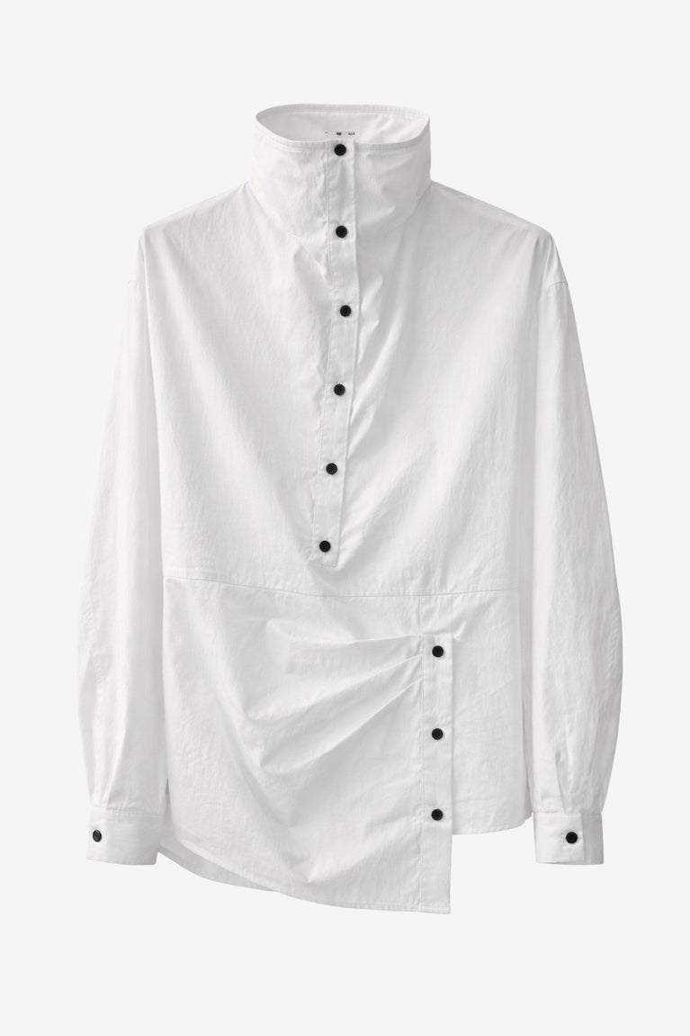 Talia cotton fancy blouse | White