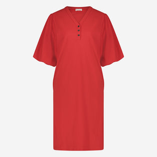 Ava Dress Technical Jersey | Red