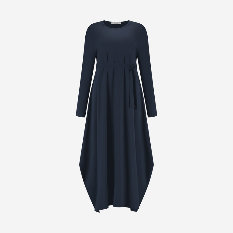 Isabel dress LS technical jersey | Blue