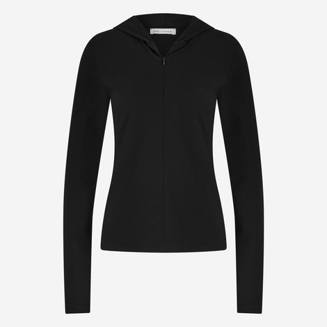 Melissa top brush tech jersey | Black