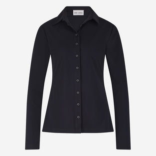 Kikkie blouse brush tech jersey | Black