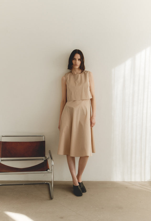 Poplin mid dress 36924 | Sabbia