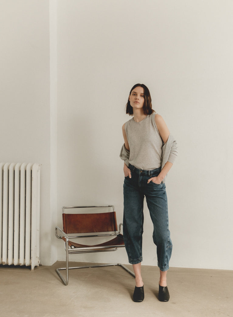 Fine Viscose Cardigan 26023 | Silver