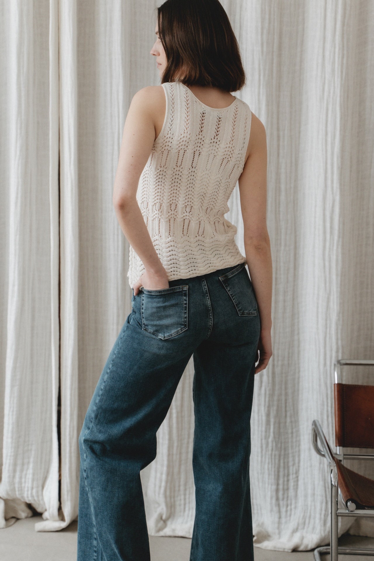 Fly loose yoga jeans | Night Blue