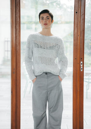 Shiny Pullover 1034 | Light Grey