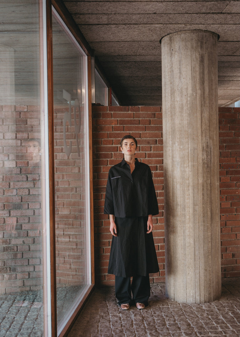 Alissa taffeta skirt | Black