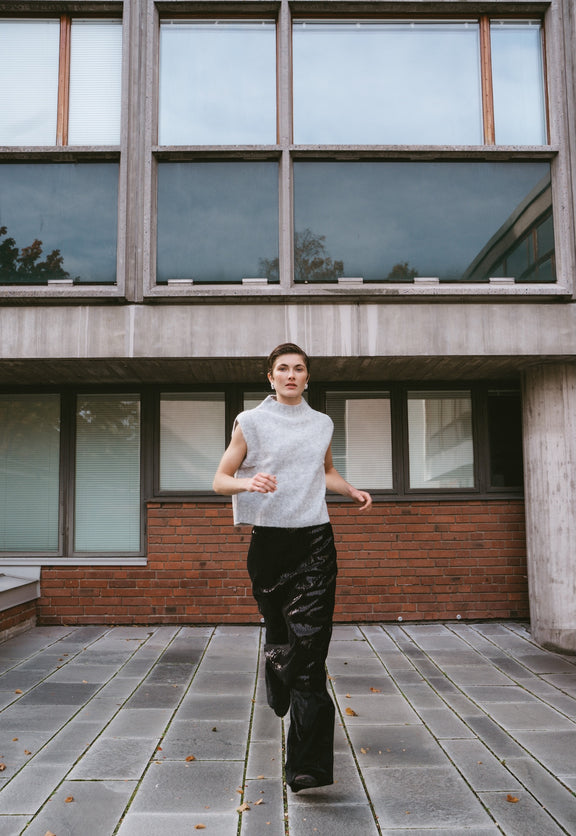 Pallina sequins skirt | Black