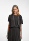 Uriele light flannel top | Dark Grey