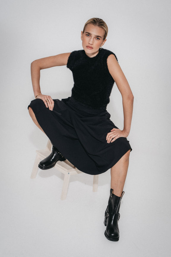 Nicole skirt Sensitive tech fabric | Black