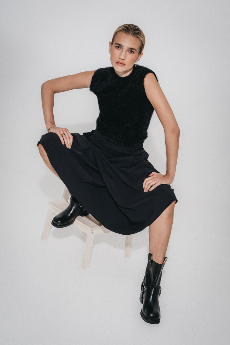 Nicole skirt Sensitive tech fabric | Black
