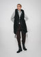 Ronchi long hoodie vest | Nero