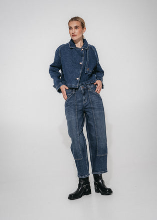 Patch pocket Kyoto jeans | Medium Blue