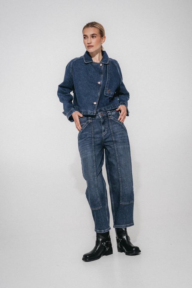 Patch pocket Kyoto jeans | Medium Blue