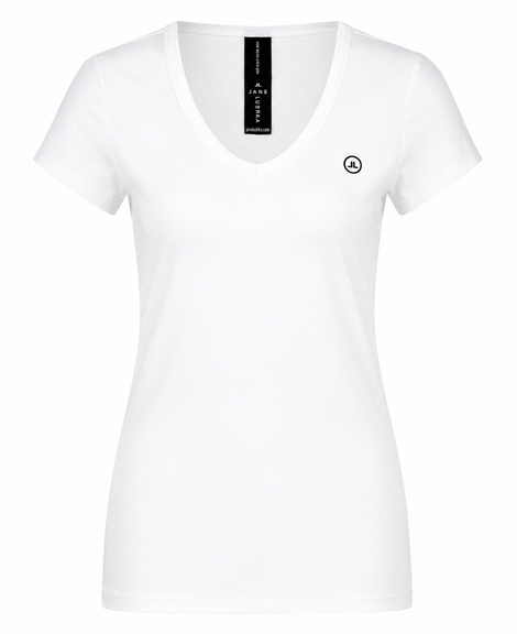 T shirt V Neck Easy Wear Organic Cotton | White