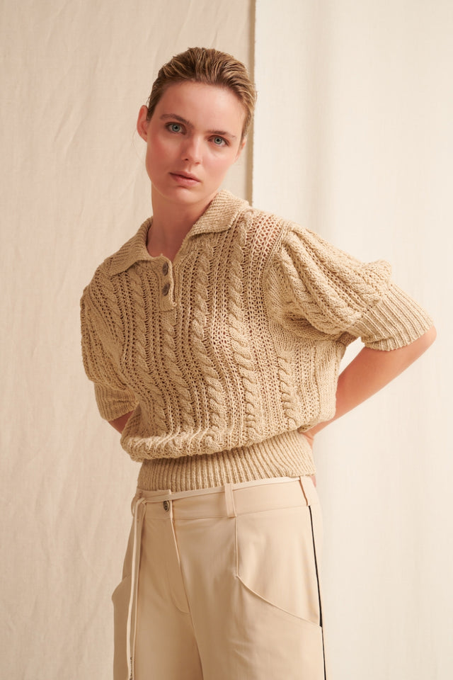 Pullover Mais PU | Beige