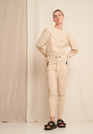 Dela Blouse Technical Jersey | Beige