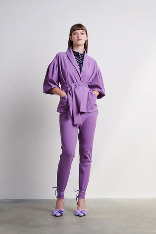 Marina Blazer Kimono Technical Jersey | Purple